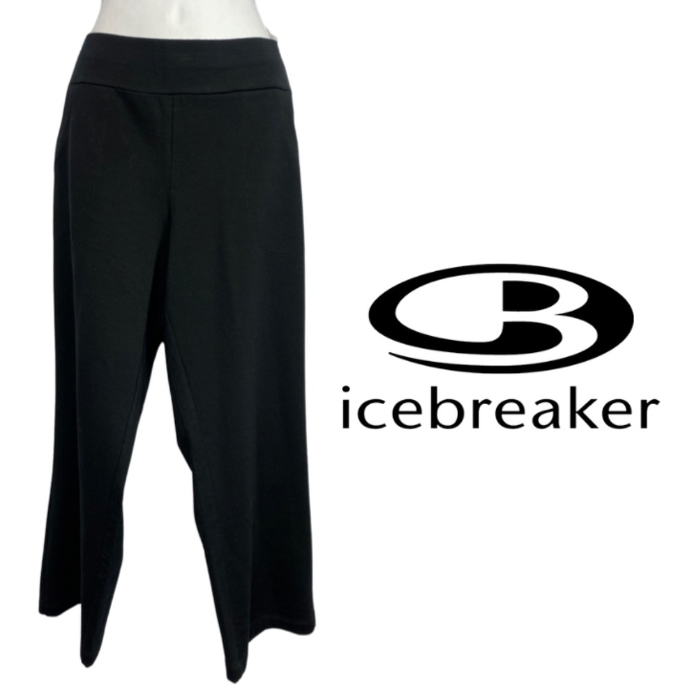 Icebreaker Merino Wool Cropped Wide-Leg Lounge Pants | Size Women's XL